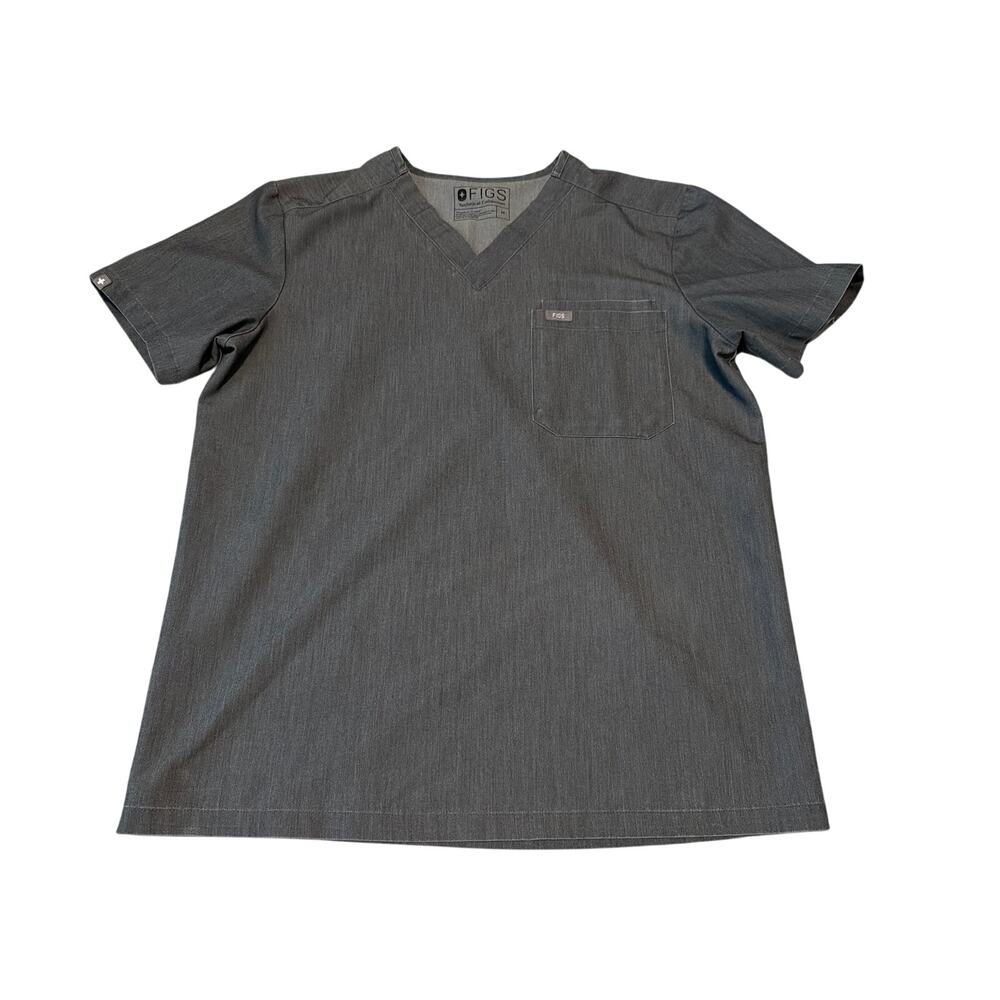 FIGS Men’s Leon™ Three-Pocket Scrub Top Size Medium Graphite PO# 1404